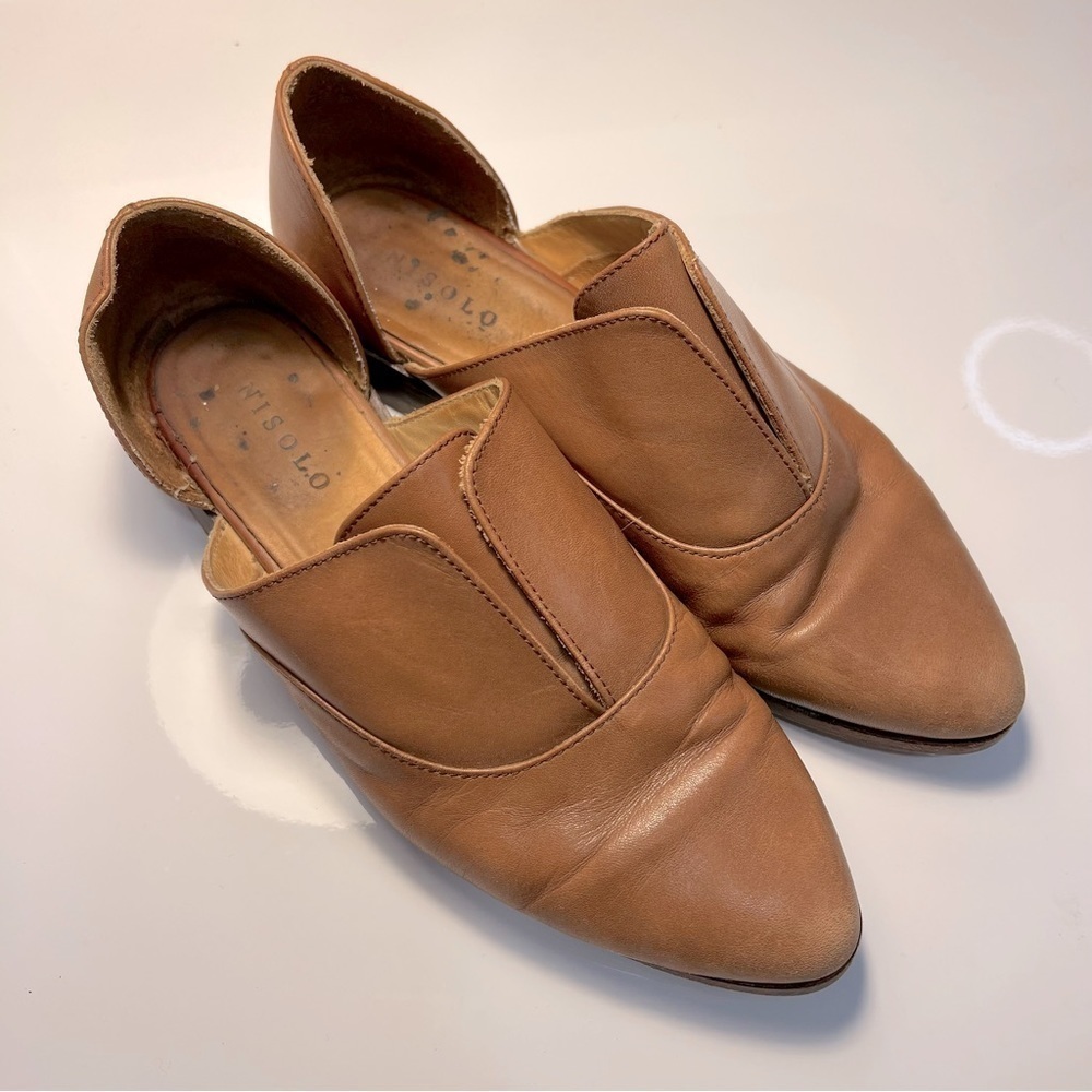 NISOLO leather Emma d'Orsay Oxford